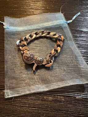 NEW Braided Decorative Metal Bracelet in Antique Silver Tone